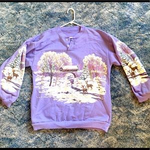 Vintage Sweatshirt Lifestyles Snow scene